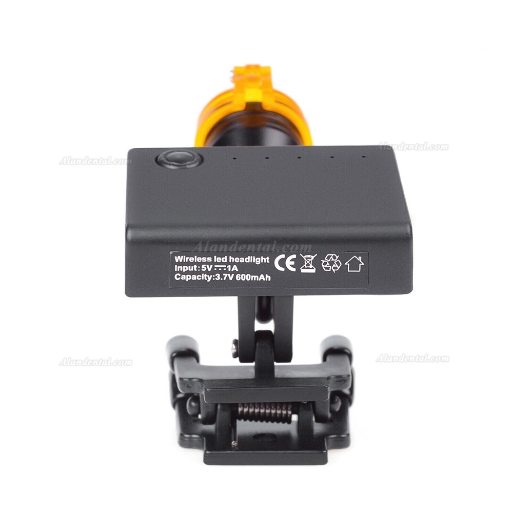 Dental 5W LED Wireless Clip-on Headlight with Optical Filter